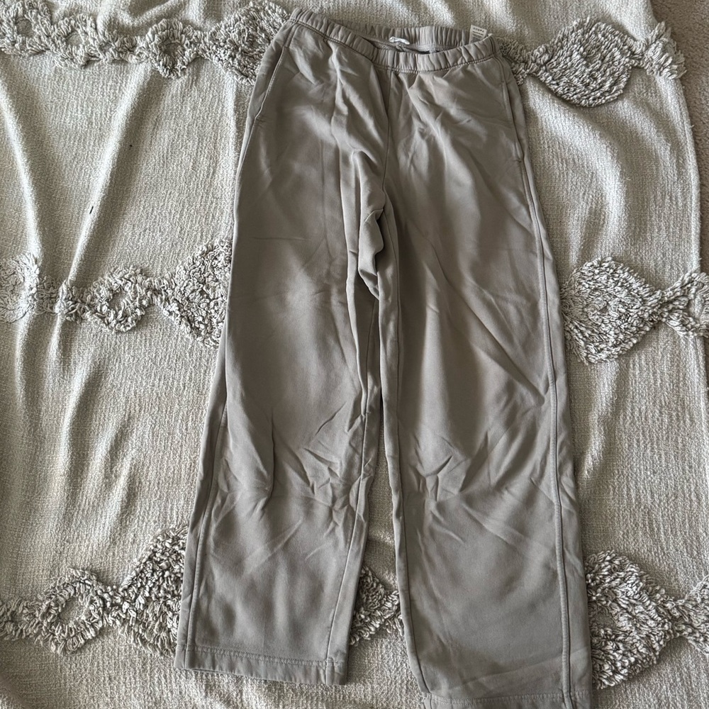 Aritzia Wide Leg Sage Sweatpants